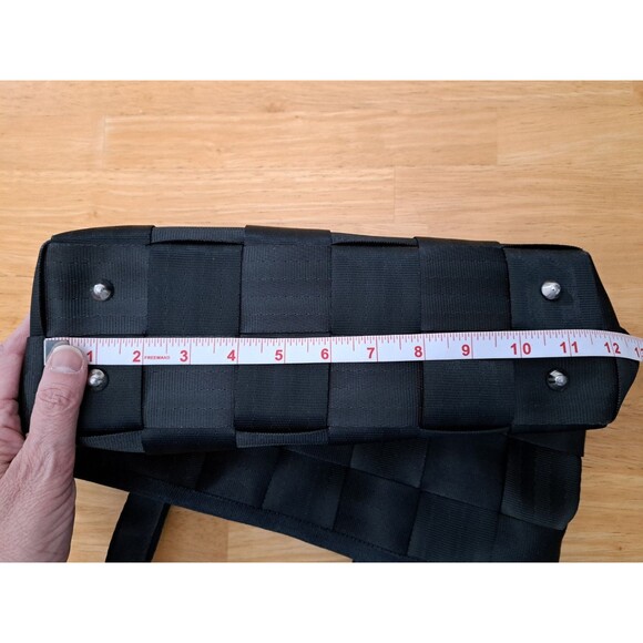 Harveys The Original Seatbelt Bag Purse Tote Satchel Black Double Straps - Picture 8 of 14
